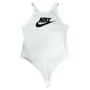 Nike White Sleeveless Bodysuit